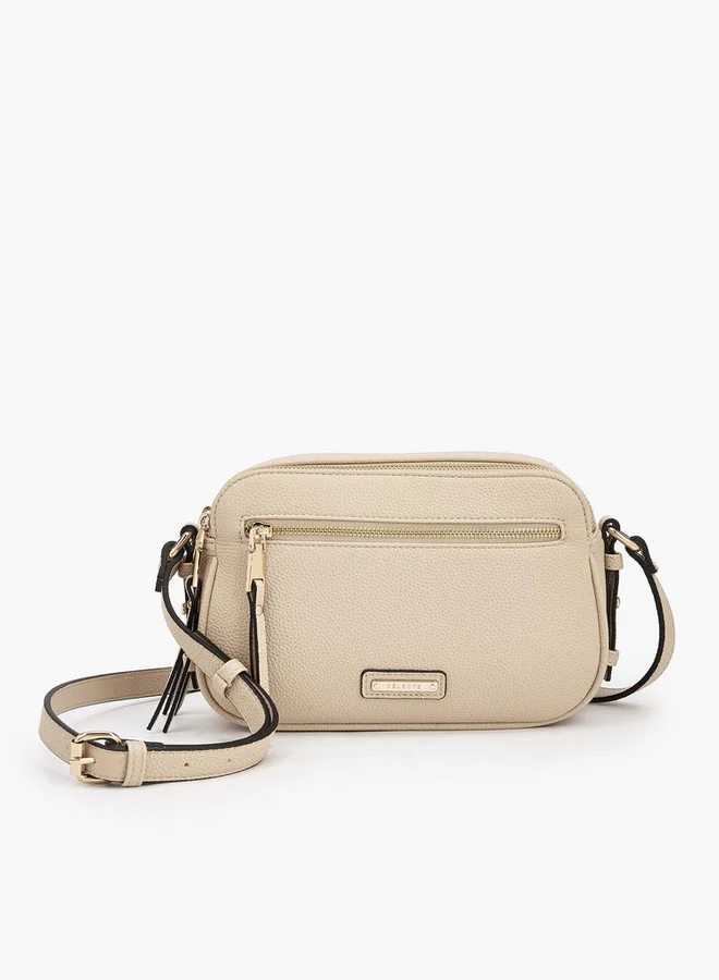 سيليست Textured Crossbody Bag With Adjustable Strap